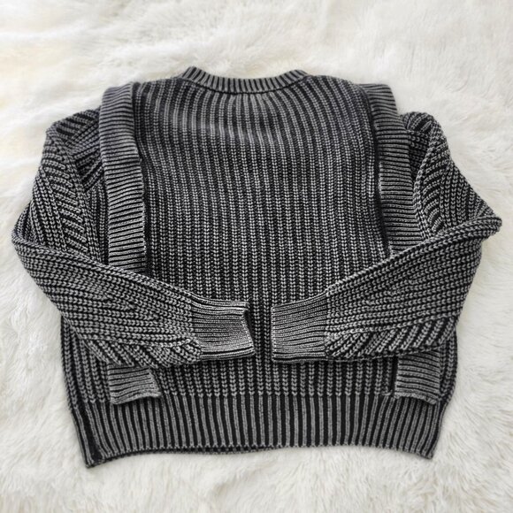 EVEREVE Charcoal Cable Knit Pullover Sweater Crew Neck- S - Picture 7 of 10